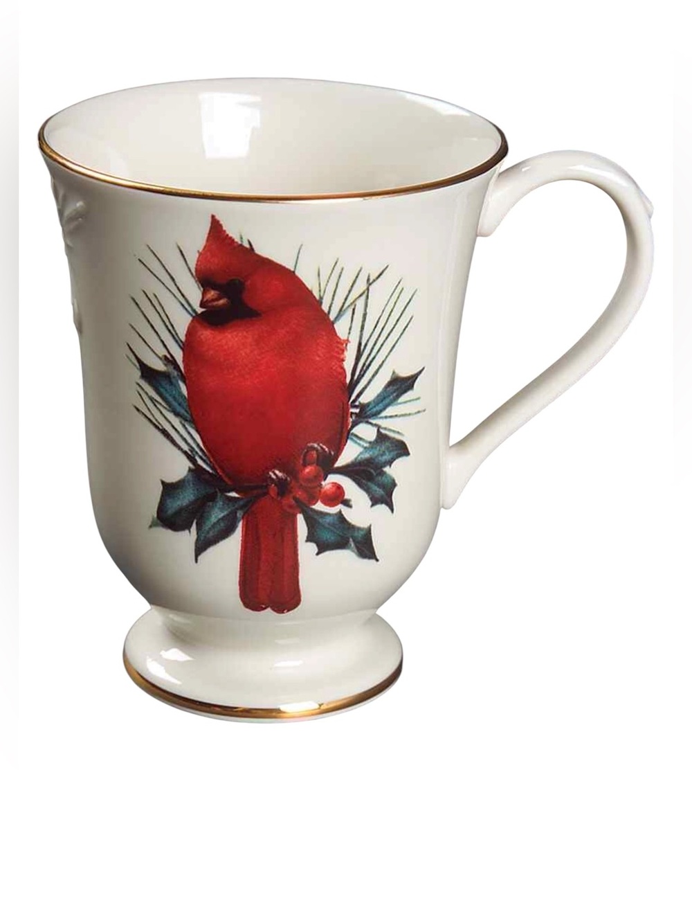 Lenox Winter Greetings Footed Cardinal Accent Mug